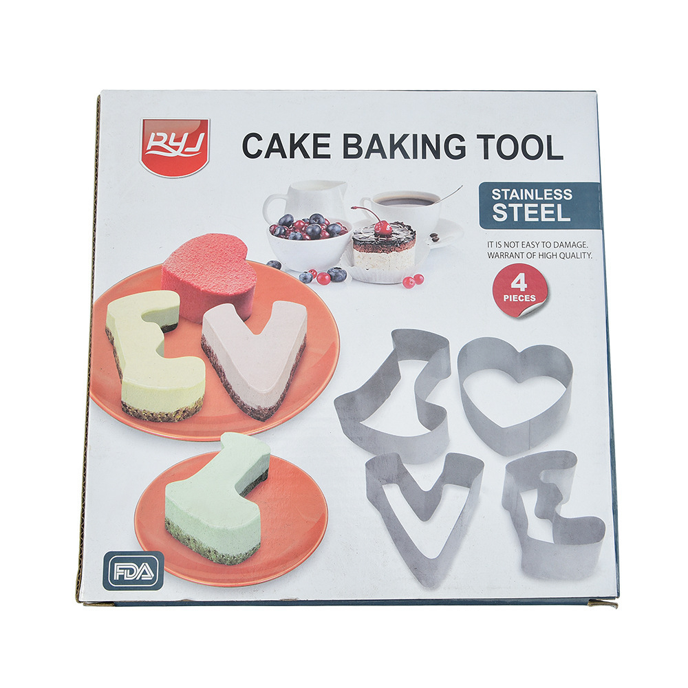 طقم قوالب صنع كيك من الاستانليس بأشكال واحجام مختلفة