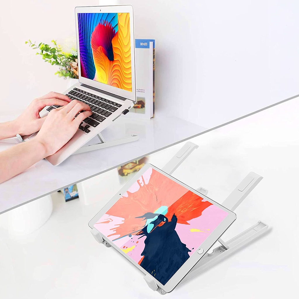 حامل لاب توب وتابلت محمول قابل لتعديل الارتفاع للعمل والدراسة