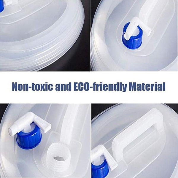 جركن مياه بحنفية قابل للطي وللتمديد للرحلات والبحر والتخييم والسيارة 5 لتر