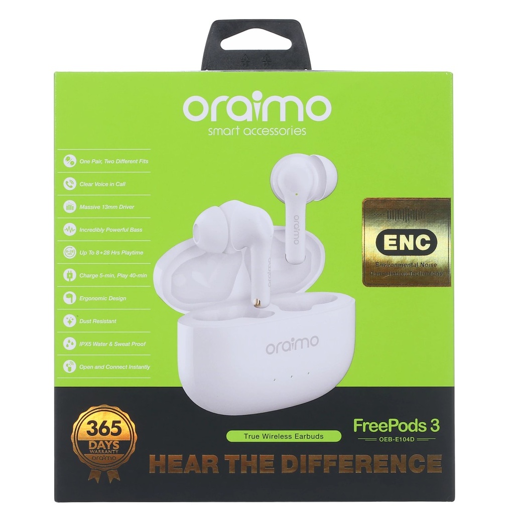 سماعات ايربودز ثري بلوتوث نقية الصوت ومقاومه للماء والعرق