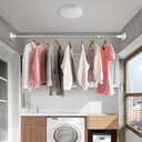 ماسورة استانليس قابلة لتعديل الطول للستائر وتعليق الملابس متعددة الاستخدام