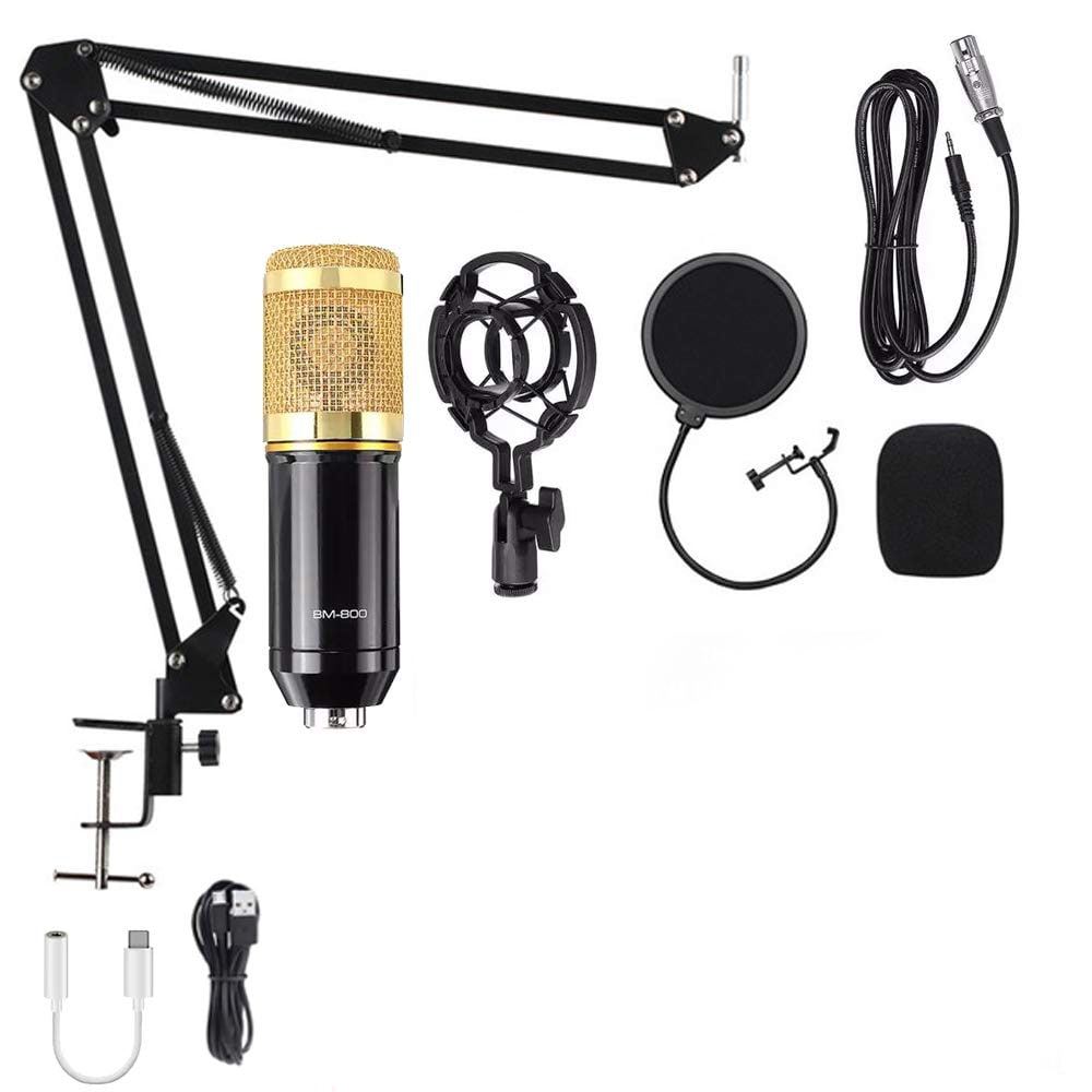 ميكروفون استوديو للمحترفين والهواة مع جميع الملحقات