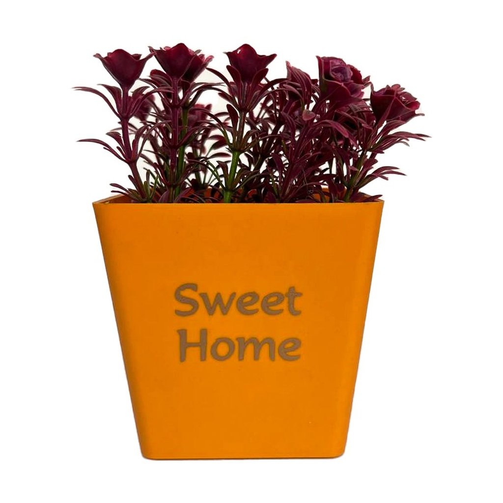 أصيص ورد صناعي بألوان مختلفة لتجديد ديكور البيت والبلكونة