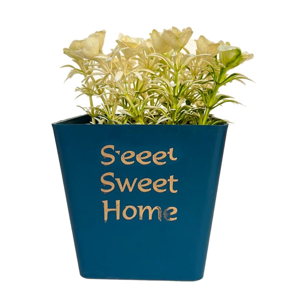 أصيص ورد صناعي بألوان مختلفة لتجديد ديكور البيت والبلكونة