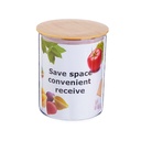 طقم علب دائري كبير قطعتين بمقاسات مختلفة لحفظ وتخزين الحبوب والبقوليات