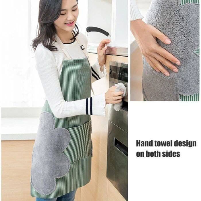 مريلة مطبخ وتر بروف بفوطة قطيفة من الجانبين