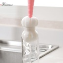 فرشة تنظيف زجاجات المياه الطويلة  والأكواب وببرونة الاطفال علي شكل جزرة