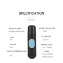 ماكينة اسبريسو كهربائية محمولة للسفر والخروج ورحلات التخييم