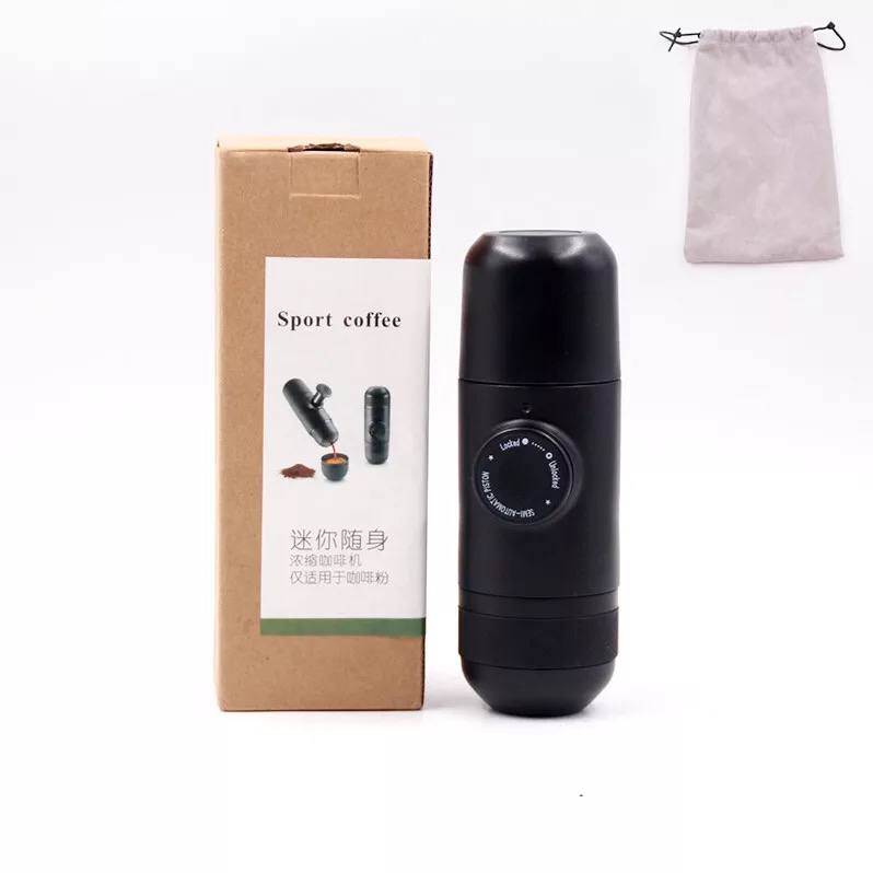 ماكينة اسبريسو يدوية تعمل بالضغط للاستمتاع بالقهوة وقت السفر والرحلات