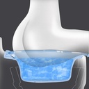 حوض تواليت لعمل حمام دافئ لعلاج البو ا سير والتهاب المثانة ولفترة ما بعد الولادة بفتحة لتصريف المياه