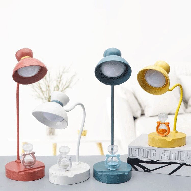 أباجورة ومصباح مكتب ليد مرن للتحكم في زاوية الضوء مع ساعة رملية