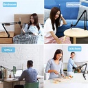 استاند حامل للموبايل والتابلت يثبت علي المكتب والسرير والترابيزة  دوار لسهولة مشاهده الافلام وعمل البت المباشر والمكالمات