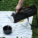 ترمس حراري حافظ لحرارة المشروبات لمده 24 ساعة تقريبا بيد لسهولة الحمل في السفر والرحلات والتخييم 2.5 لتر