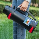 ترمس حراري حافظ لحرارة المشروبات لمده 24 ساعة تقريبا بيد لسهولة الحمل في السفر والرحلات والتخييم 2.5 لتر