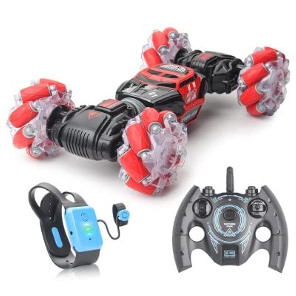 لعبة سيارة بريموت كنترول وساعة للتحكم عن بعد تجري علي كل انواع الارضيات قابلة لاعادة الشحن