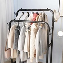 استاند ملابس زوجي بهوكات لحمل وتنظيم الملابس والأحذية والشنط والقبعات لغرف النوم والدريسنج