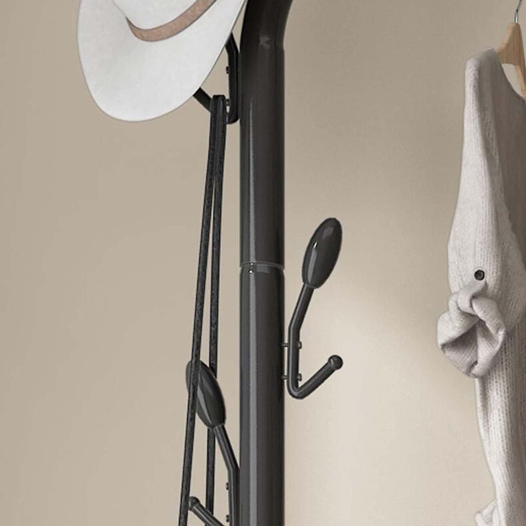 استاند ملابس زوجي بهوكات لحمل وتنظيم الملابس والأحذية والشنط والقبعات لغرف النوم والدريسنج