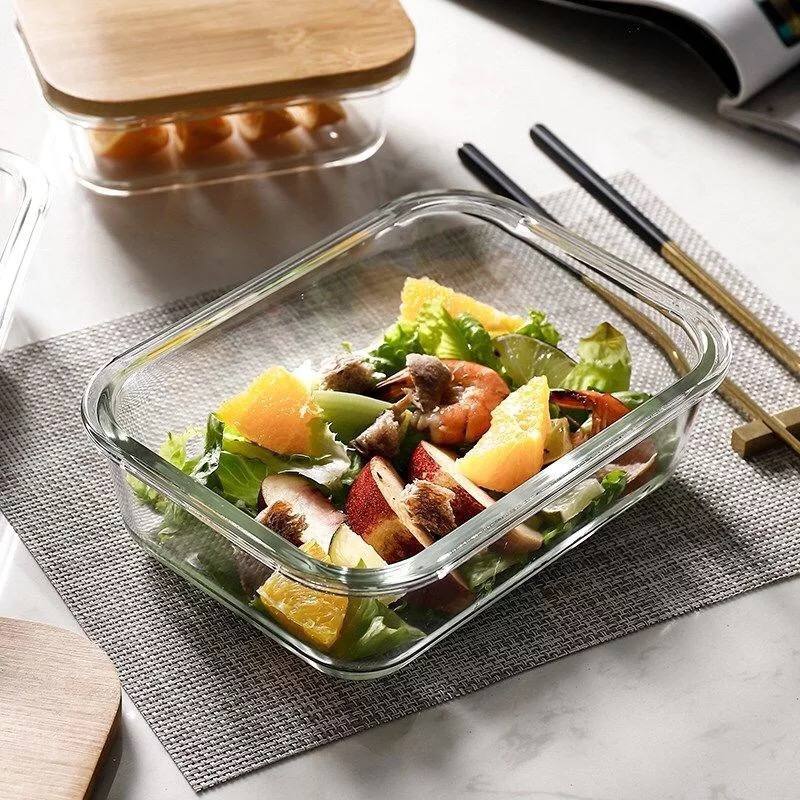 طبق شفاف غطاء خشب وسط *36kr 913