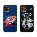 جراب ايفون 13 برو ماكس سيليكون باللون الكحلي مع اطار معدني لحماية الكاميرا قابل للفك والتركيب