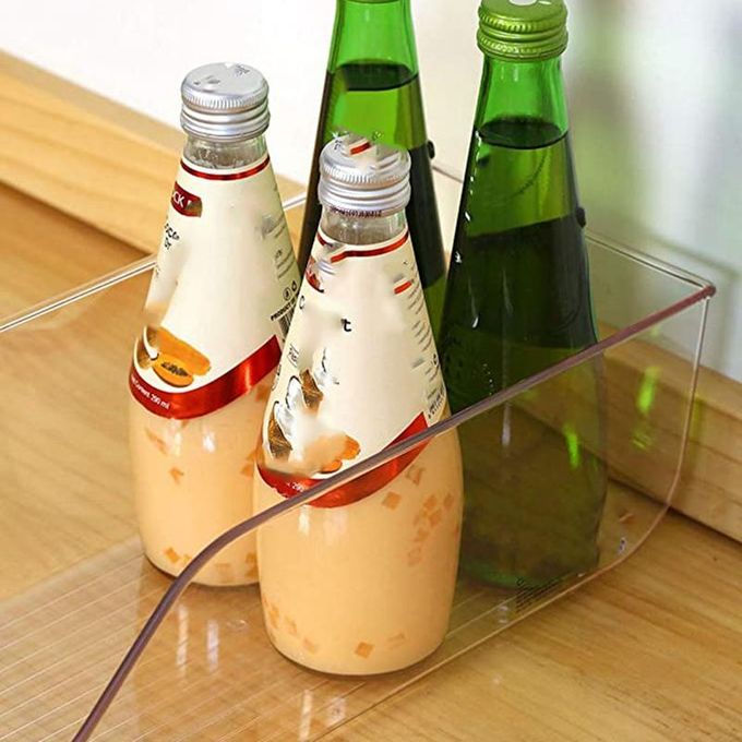 درج ثلاجة منظم للفواكه والخضروات والزجاجات والكانز من الاكليريك الشفاف