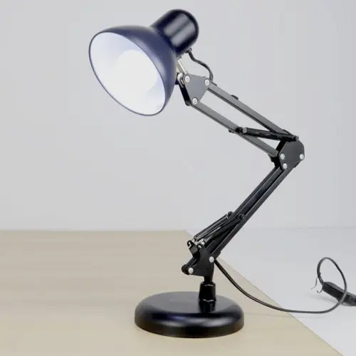 اباجورة ومصباح مكتب دوار بذراع متحرك للتحكم في زاوية الضوء للمذاكرة والقراءة