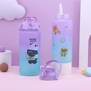 زجاجة مياه باندا للجيم والسفر والرحلات بشاليموه ويد 2 لتر