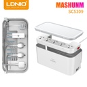 مشترك كهربائي 5 فيشة مع 3 منافذ يو اس بي ببوكس منظم للاسلاك وستاند للهواتف و الأجهزه