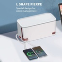 مشترك كهربائي 5 فيشة مع 3 منافذ يو اس بي ببوكس منظم للاسلاك وستاند للهواتف و الأجهزه