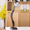 اباجورة ومصباح مكتب دوار بذراع متحرك للتحكم في زاوية الضوء للمذاكرة والقراءة