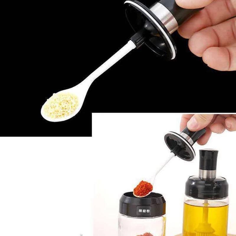 برطمان التوابل والشاي والسكر المميز بالملعقة