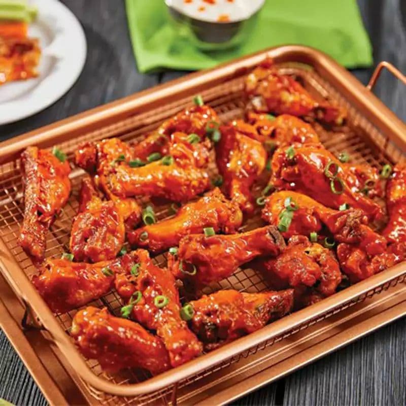 صينية التحمير الهوائية في الفرن المستطيلة ذات الشبكة لعمل أشهى المأكولات الصحية