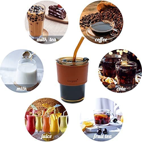 كوب زجاج جلد وشالموه