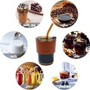 كوب زجاج جلد وشالموه