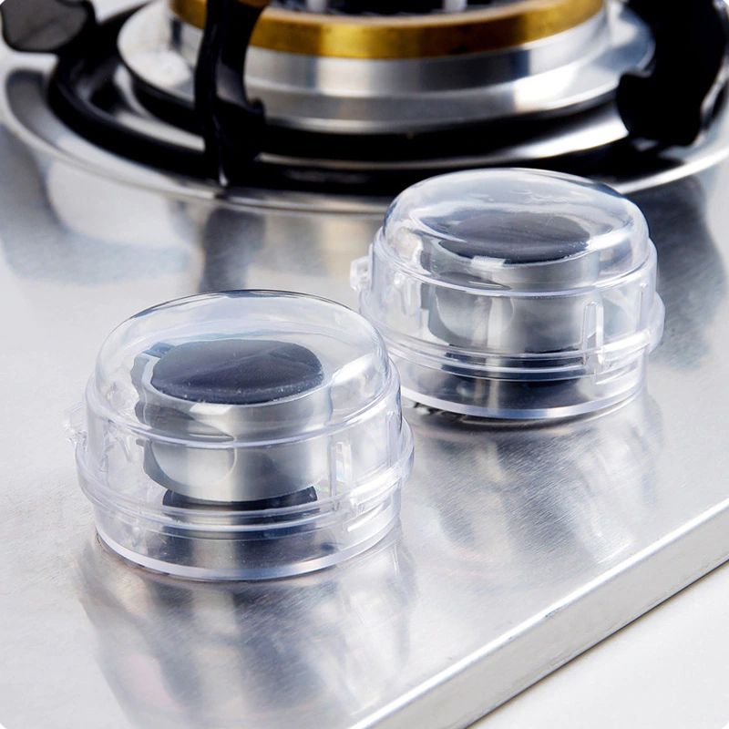 طقم غطاء مقبض البوتجاز لضمان ومنع فتحه من الاطفال للامان 6 قطع