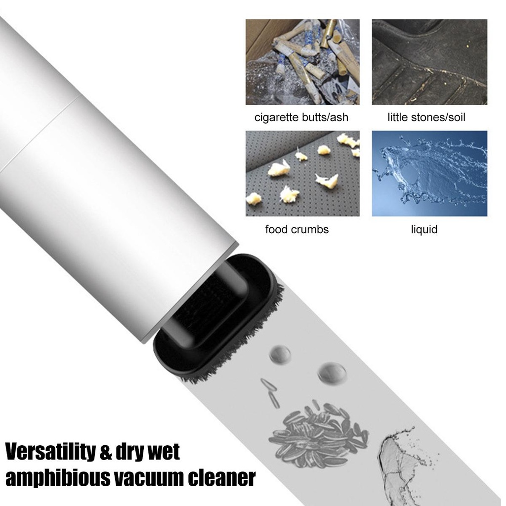 مكنسة سيارة اسطوانية بخرطوم شفط وروؤس تنظيف متعددة للوصول لاصعب واضيق الاماكن تعمل علي الولاعة