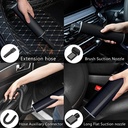 مكنسة سيارة اسطوانية بخرطوم شفط وروؤس تنظيف متعددة للوصول لاصعب واضيق الاماكن تعمل علي الولاعة