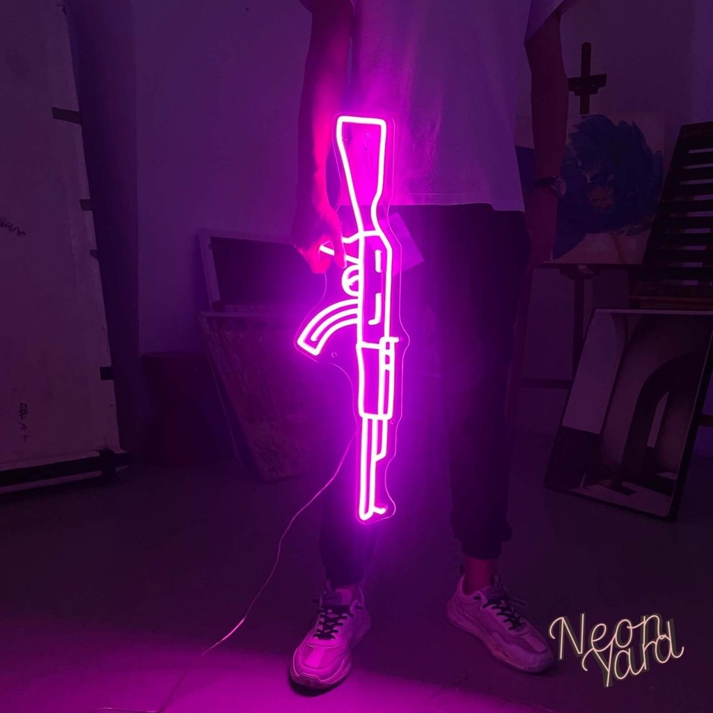 AK47 Gun Neon