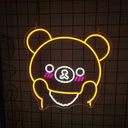 Bear Neon Sign Cute to decorate children's rooms