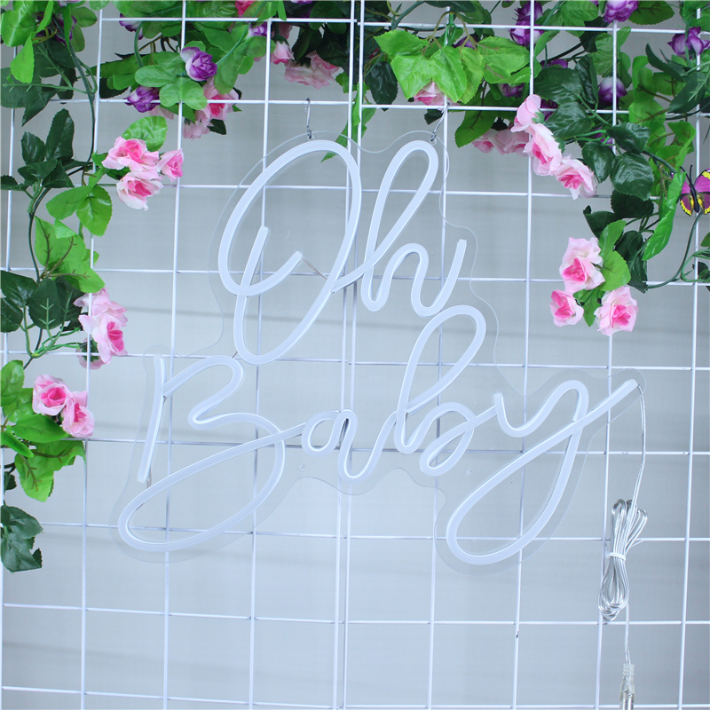 Oh Baby Neon Sign for Wall Decor