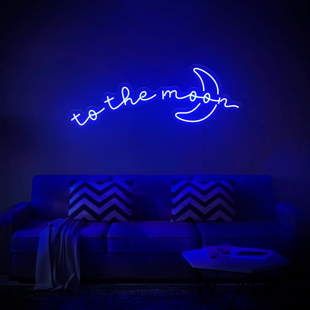 To The Moon Neon Led Light Sign Art Decor