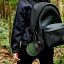 زجاجة مياه سيليكون للمشروبات الباردة والساخنة قابله للطي للرحلات والسفر وتسلق الجبال بميدالية لسهولة الحمل والتعليق 550 ملي