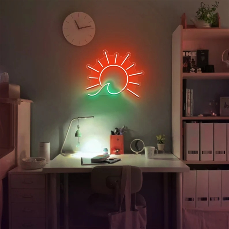 Rising Sun Neon Led Light Sign Art Decor