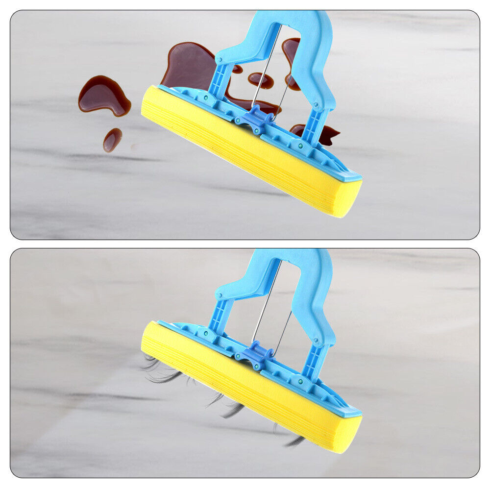 مساحة تنظيف الارضيات والباركيه والسيراميك ذاتية العصر بيد معدن طويلة بمقبض بلاستيك مريح