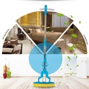 مساحة تنظيف الارضيات والباركيه والسيراميك ذاتية العصر بيد معدن طويلة بمقبض بلاستيك مريح