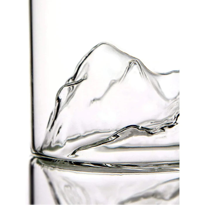 مج الجبل الجليدي لشرب وتقديم العصائر والمشروبات من الزجاج الشفاف