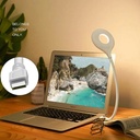 اباجورة و كشاف ليد مرن قابل للطي ب 3 درجات اضاءة مختلفة مع خاصية التحكم الصوتي في الغلق وتغير اللون