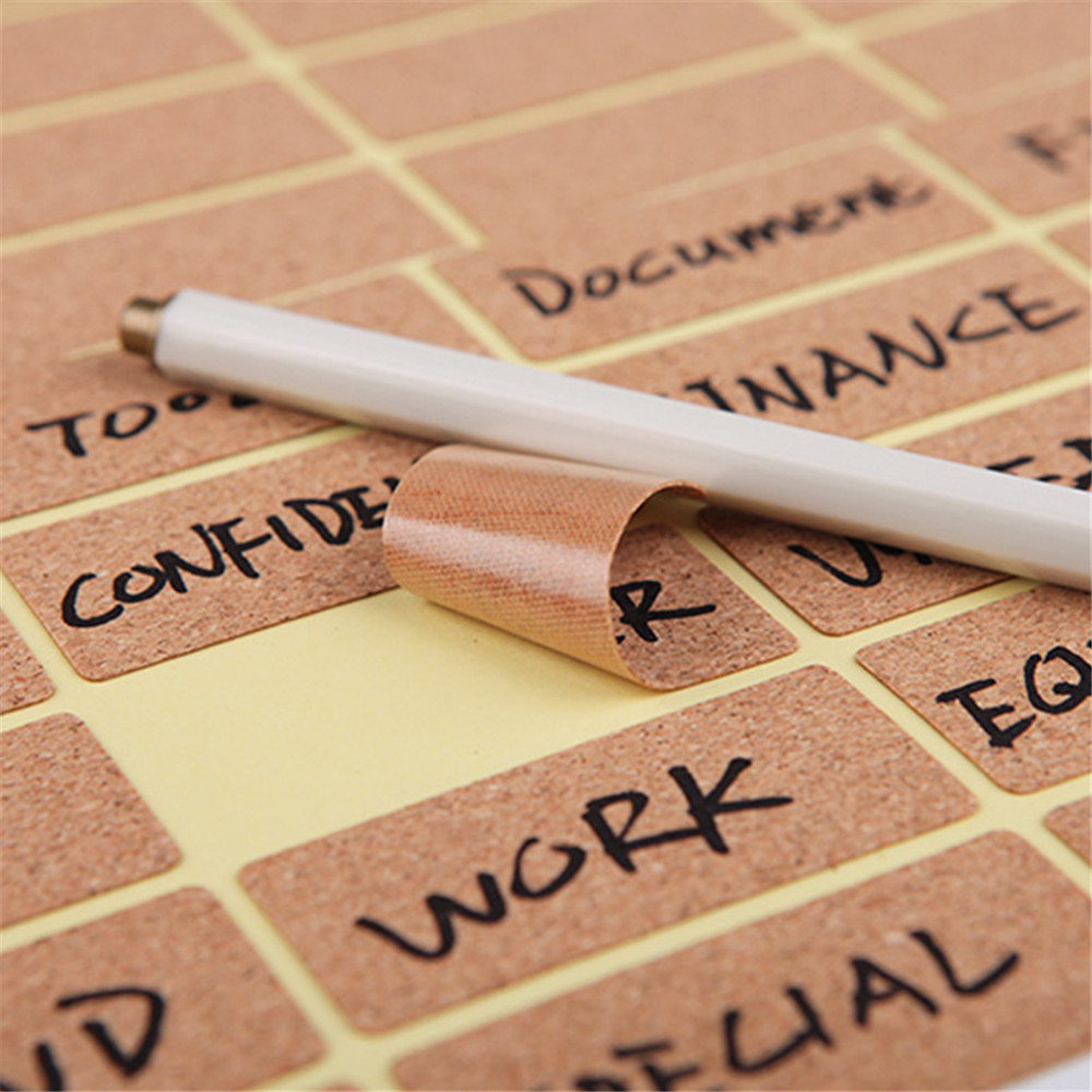 استيكر شكل خشبي كلاسيك قابل للكتابة للتحديد والتصنيف متعدد الأستخدامات