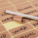 استيكر شكل خشبي كلاسيك قابل للكتابة للتحديد والتصنيف متعدد الأستخدامات