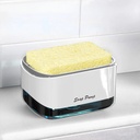 ديسبنسر صابون يدوي لغسيل الصحون والاطباق مع اسفنجة عملي وسهل الاستخدام