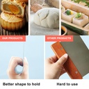 مكشطة وقطاعة استانليس ستيل بمقياس لتقطيع العجين وتزيين الكيك